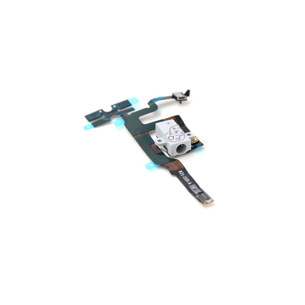 Volume Button and Headphone Jack Cable For iPhone 4s White OEM-Equivalent