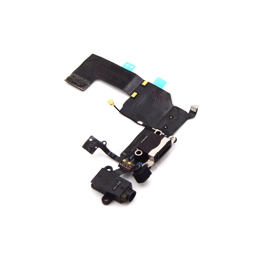 Charging Port and Headphone Jack For iPhone 5c Black OEM-Equivalent