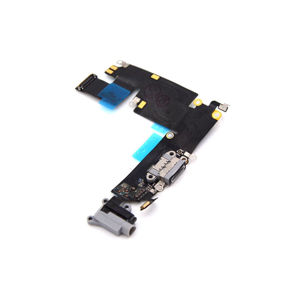 Charging Port and Headphone Jack For iPhone 6 Plus Black Pulled