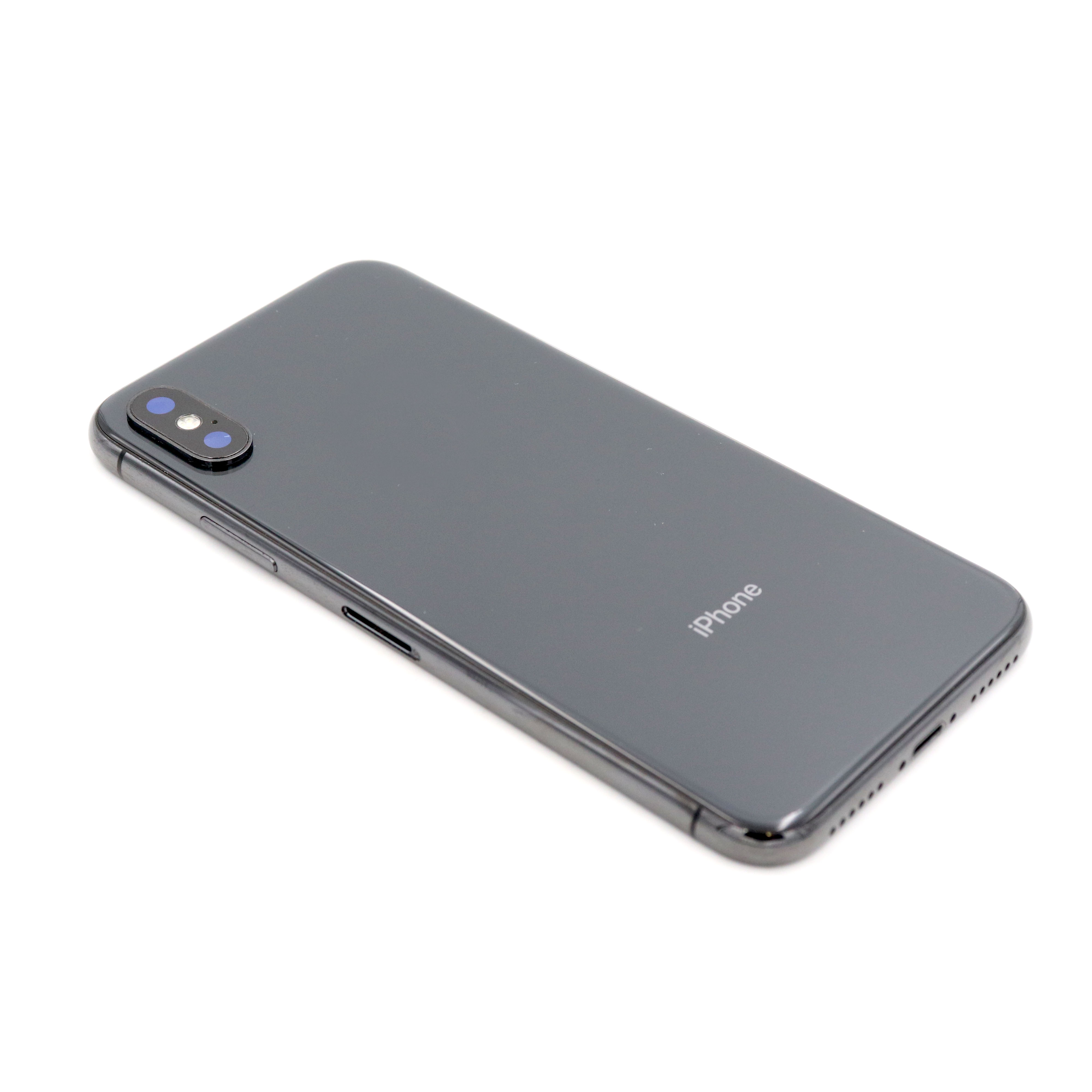 Rear Housing with small parts For iPhone X Black Pulled