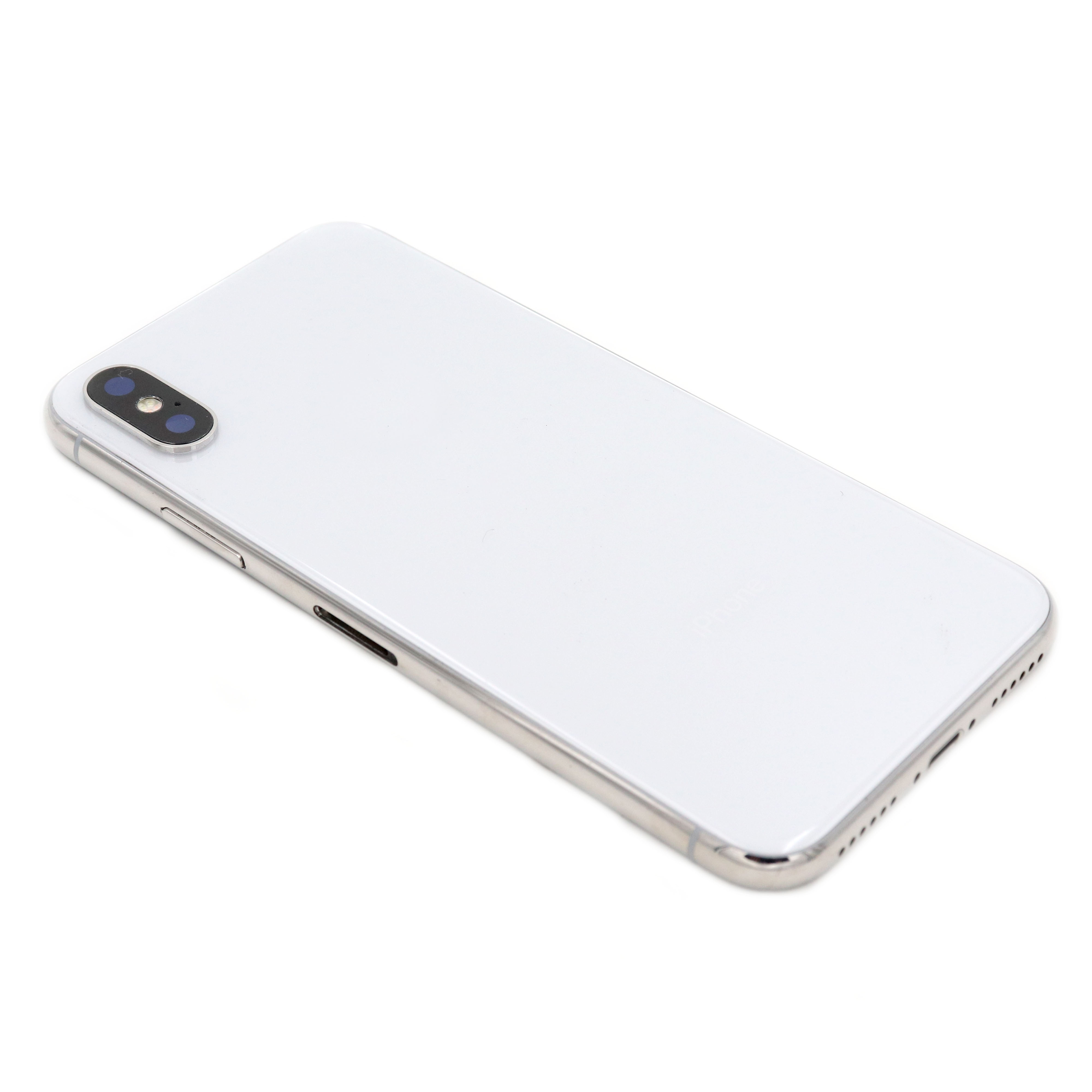 Rear Housing with small parts For iPhone X White Pulled