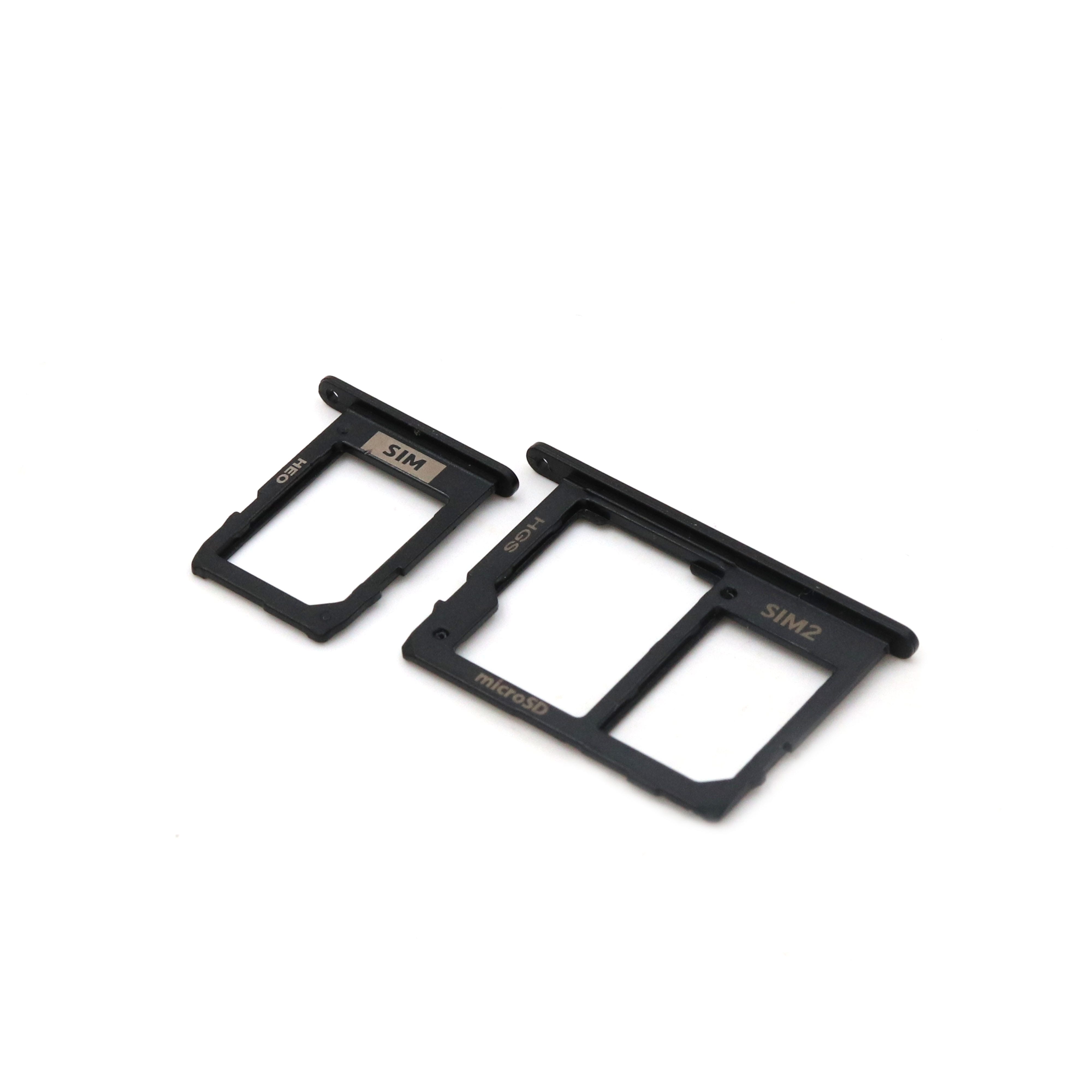 Sim and SD Card Tray with Cover For Samsung Galaxy A6 Plus 2018 (A605F) Black OEM-Equivalent