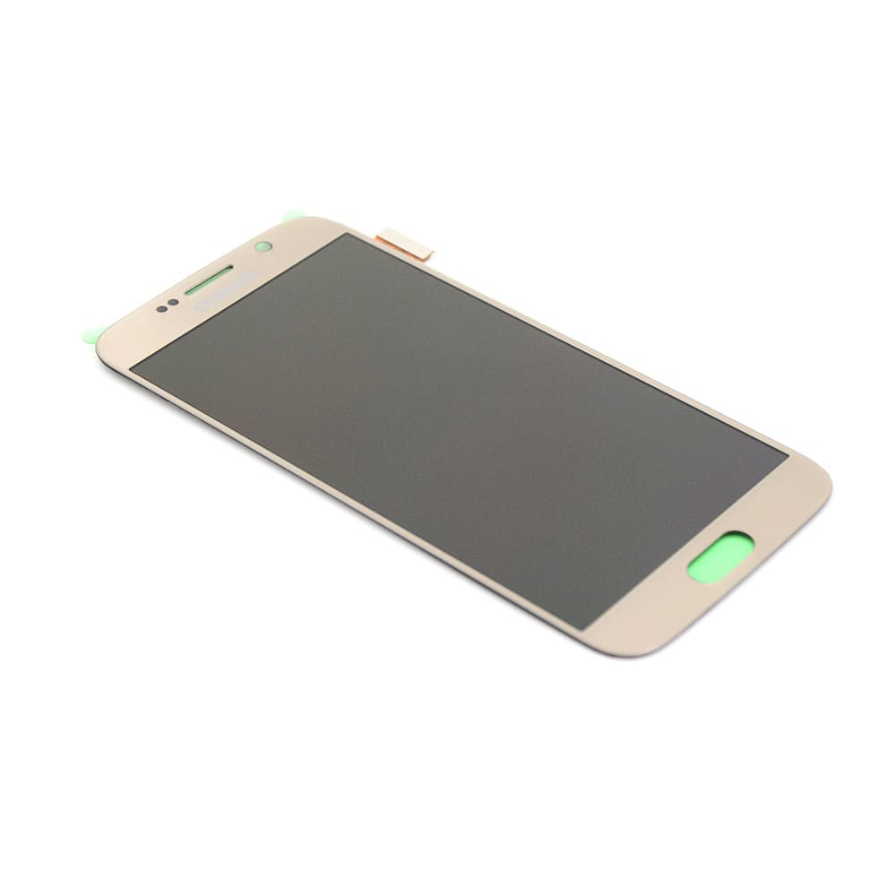 Display (with Adhesive) For Samsung Galaxy S6 Gold Service Pack