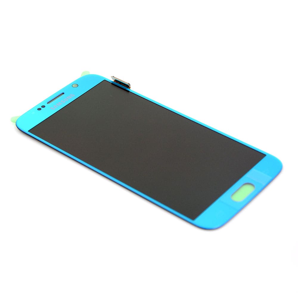 Display (with Adhesive) For Samsung Galaxy S6 Blue Service Pack