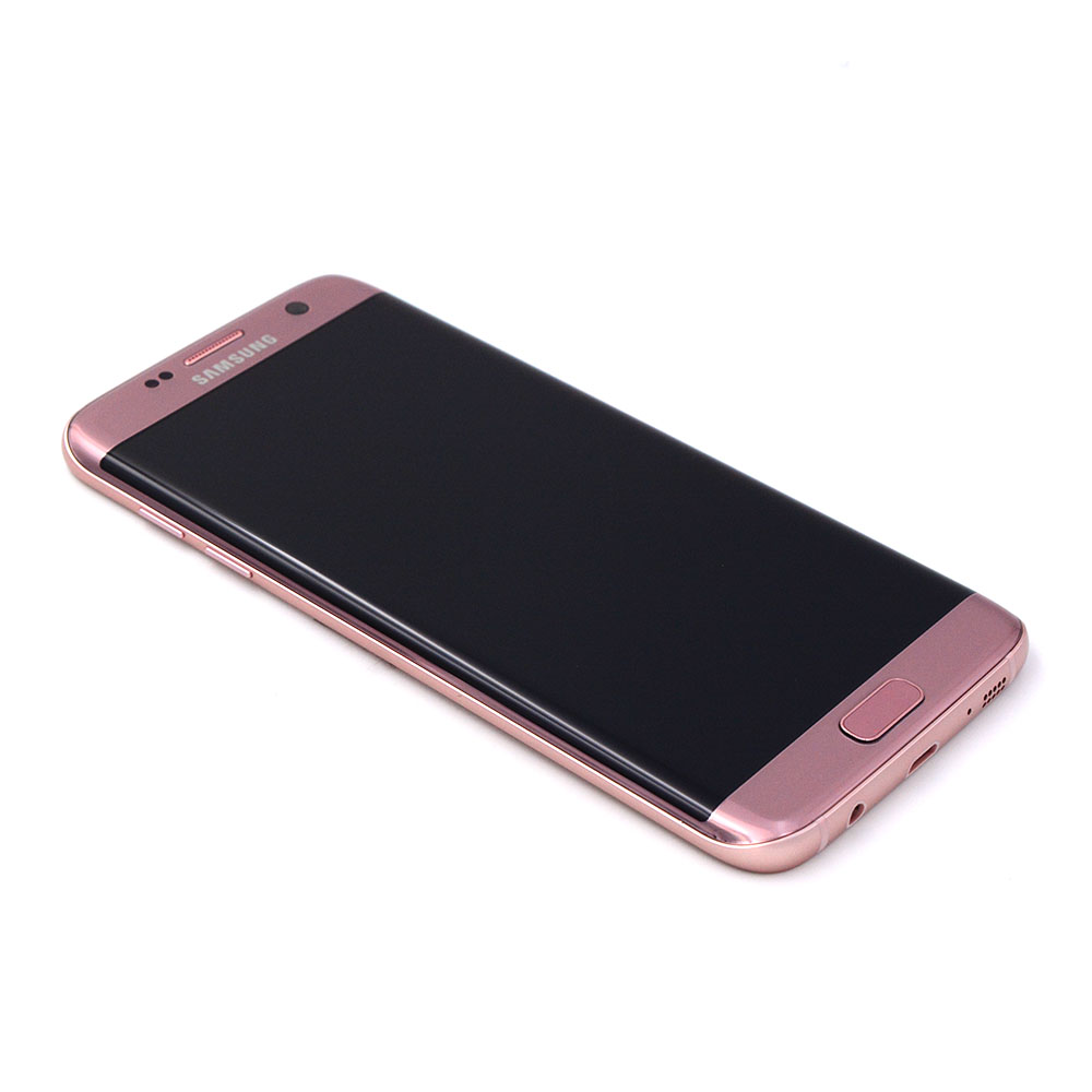Display Complete with Housing For Samsung Galaxy S7 Edge Pink Service Pack