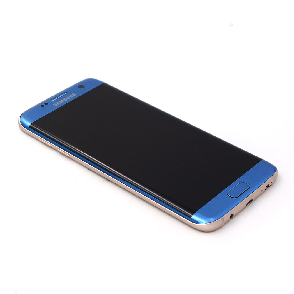 Display Complete with Housing For Samsung Galaxy S7 Edge Blue Service Pack