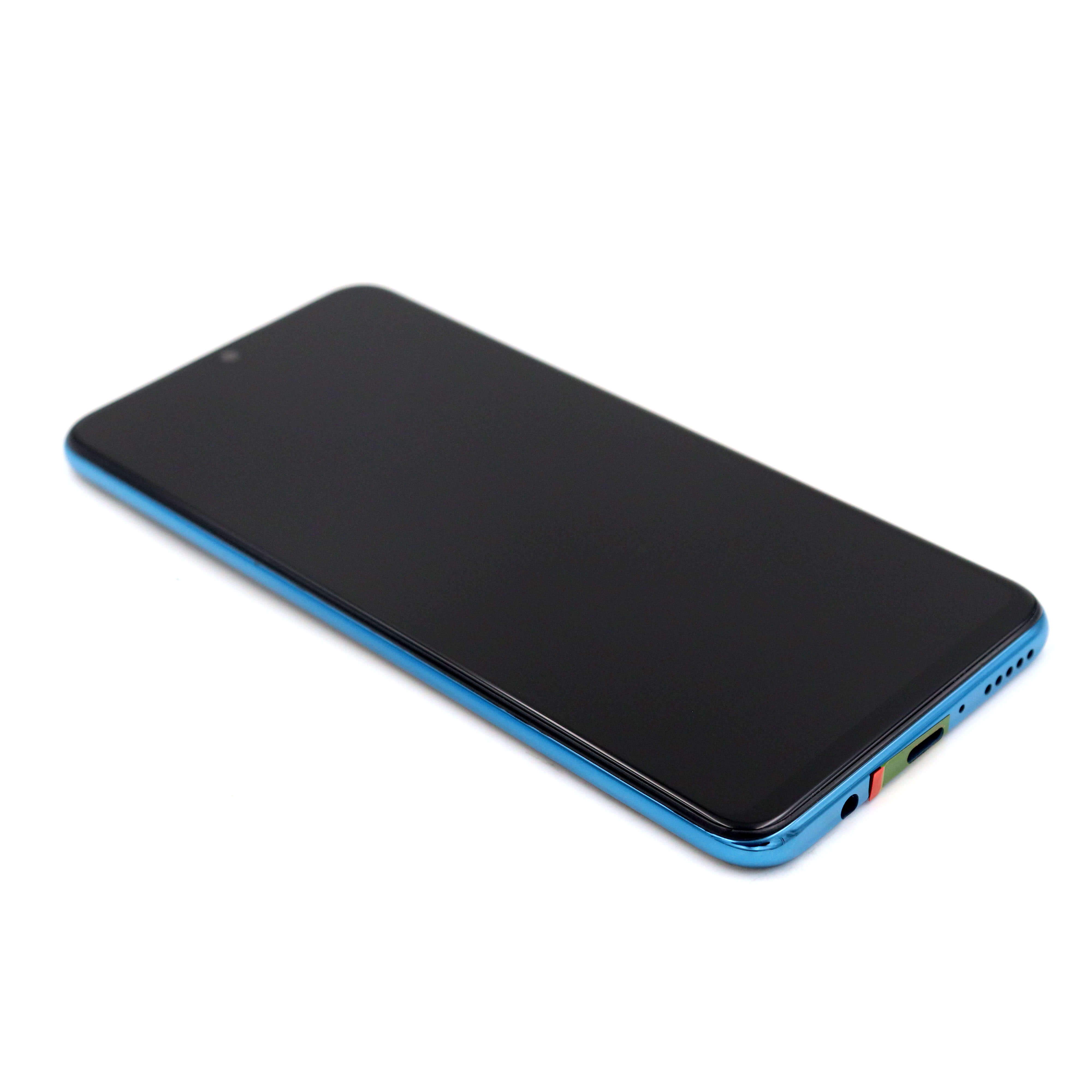 Display Complete with Housing For Huawei P30 Lite (48MP) (MAR-LX1A) Blue OEM-Equivalent