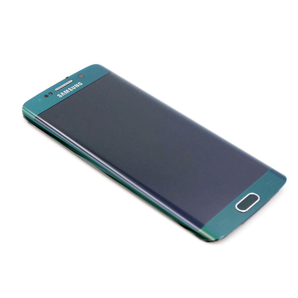 Display Complete with Housing For Samsung Galaxy S6 Edge Green Service Pack
