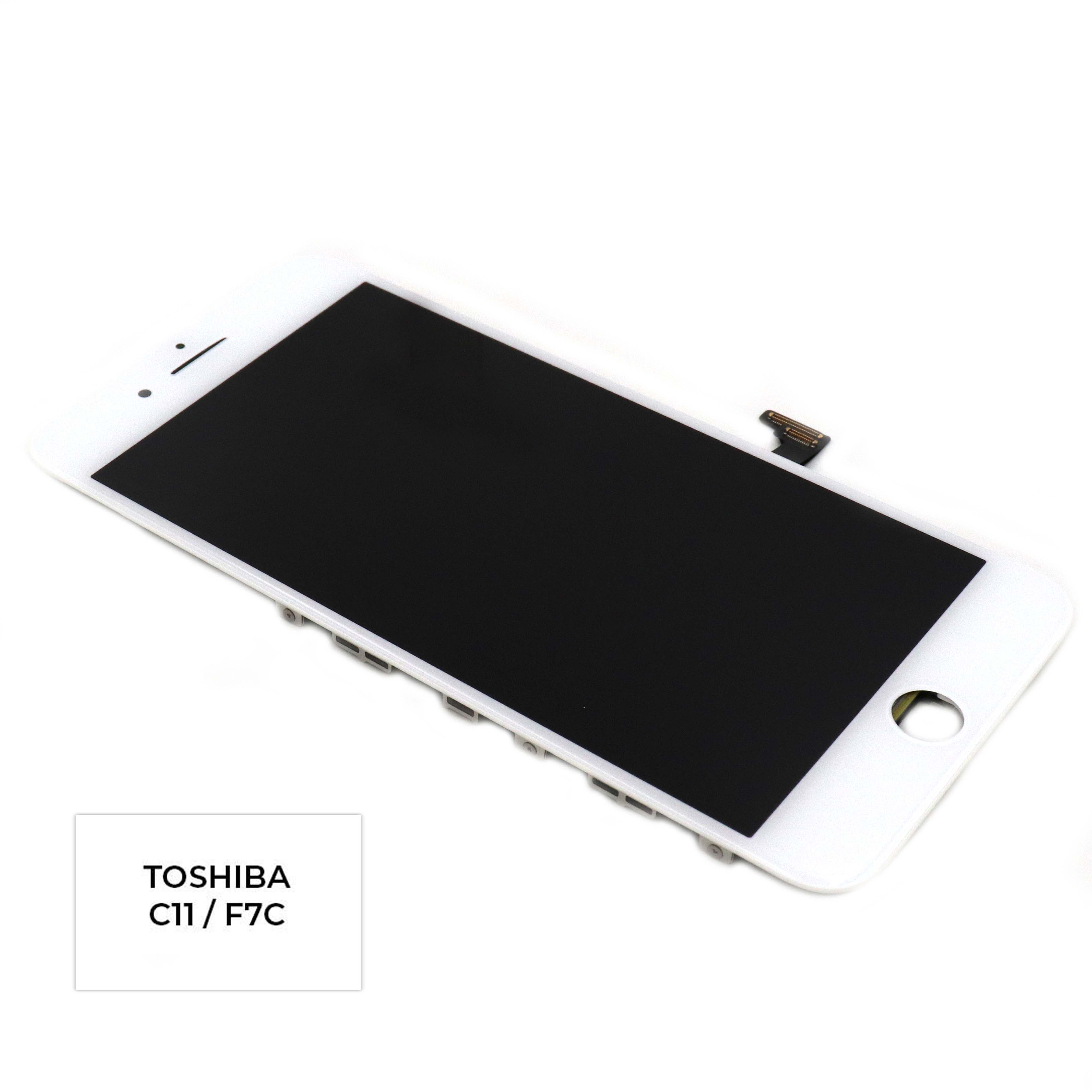Display (Toshiba: C11/F7C) (incl. Backplate) For iPhone 7 Plus White Refurbished
