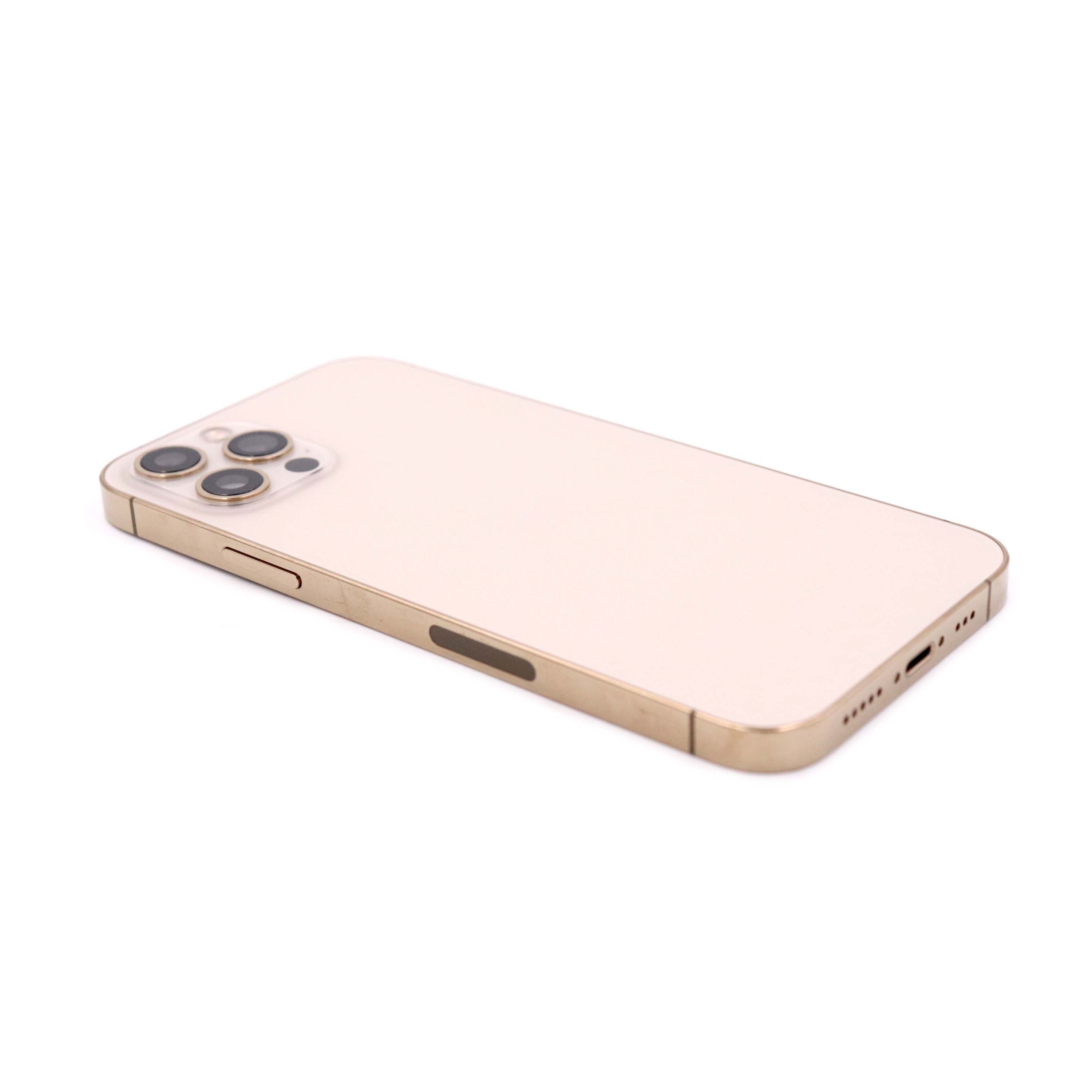 Rear Housing with small parts (US Version) For iPhone 12 Pro Gold Pulled