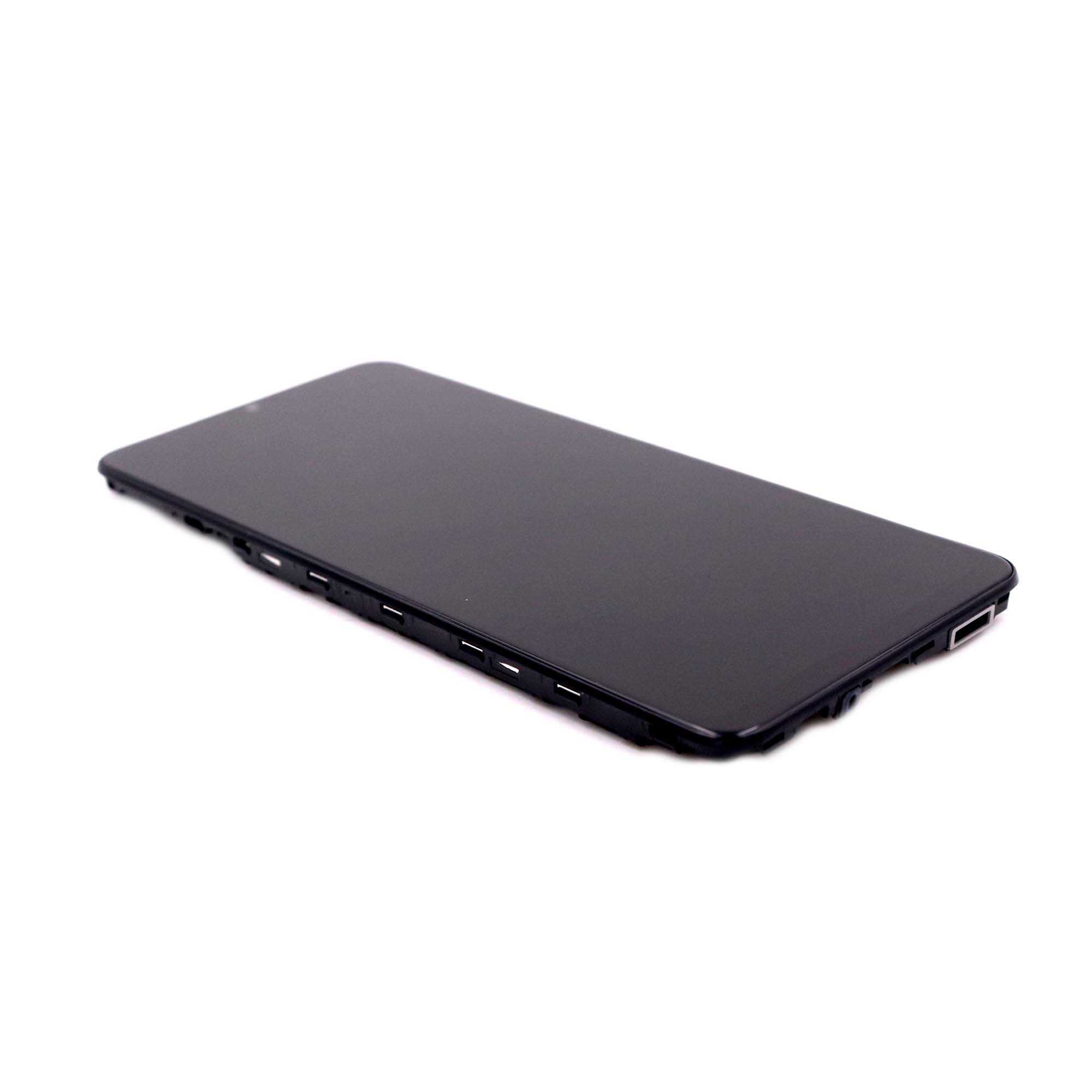 Display complete with housing For Samsung Galaxy M12 Black Service Pack