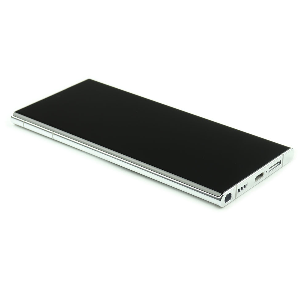 Display Complete with Housing Phantom For Samsung Galaxy S22 Ultra (SM-S908B) White Service Pack