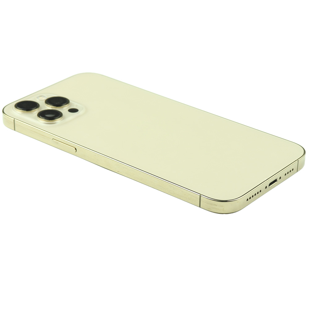 Rear Housing with small parts (US Version) For iPhone 12 Pro Max Gold Pulled