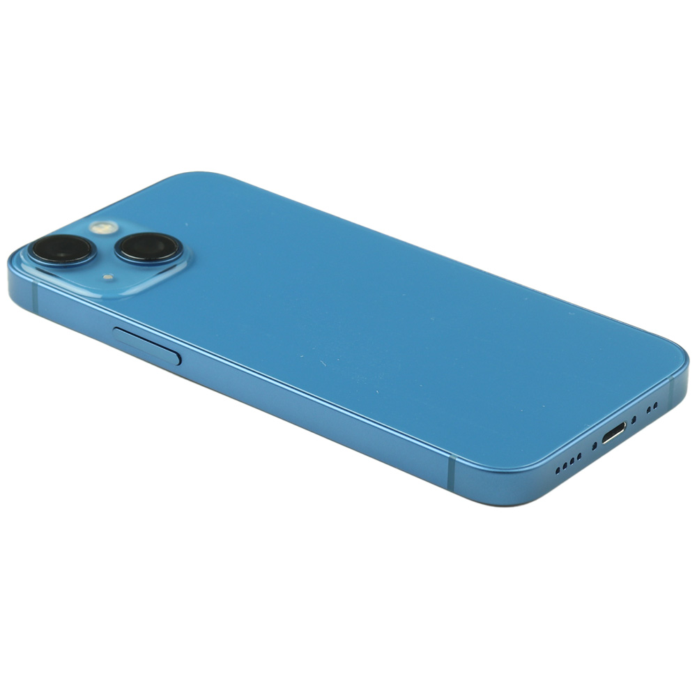 Rear Housing with small parts (US Version) For iPhone 13 Mini Blue Pulled