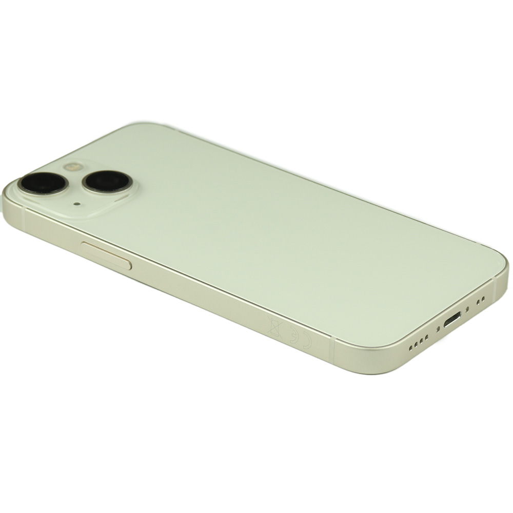 Rear Housing with small parts (US Version) For iPhone 13 Mini White Pulled