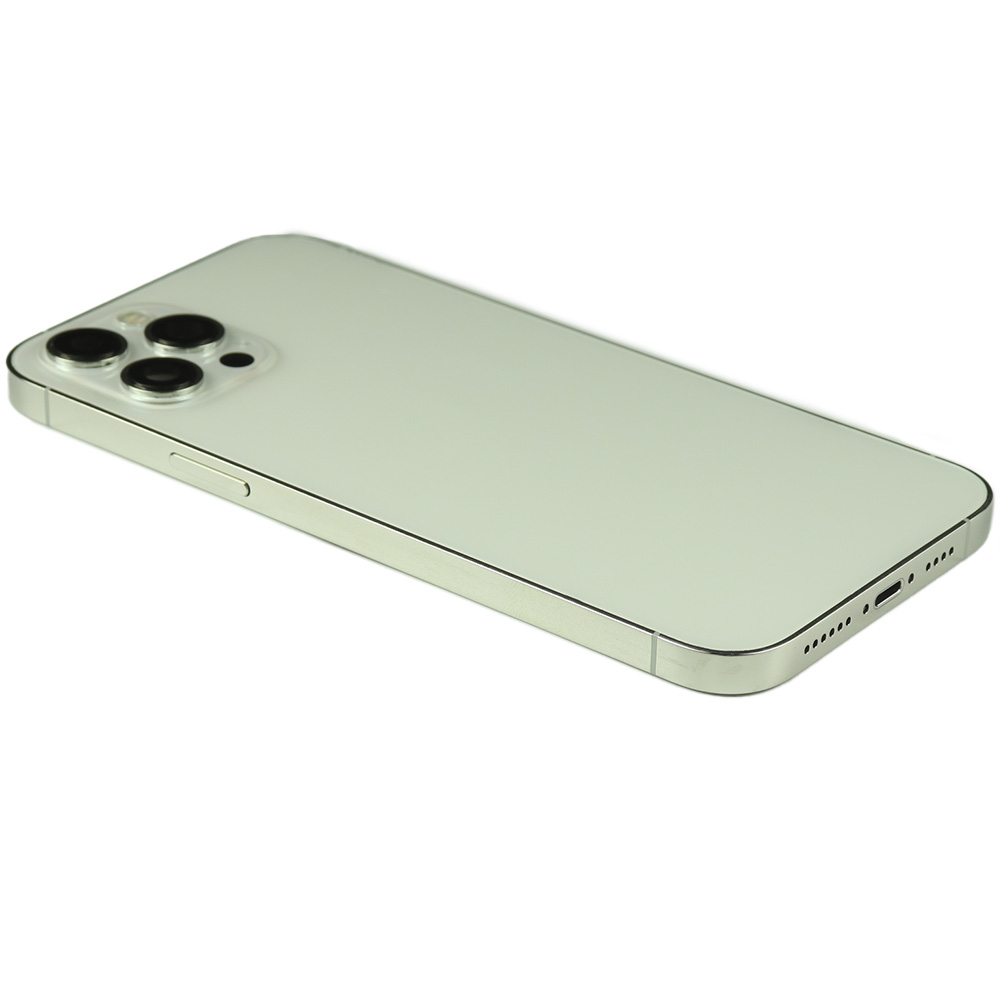 Rear Housing with small parts (US Version) For iPhone 12 Pro Max Silver Pulled