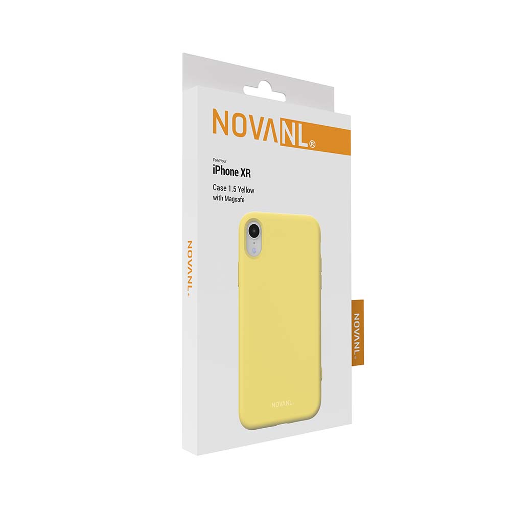 NOVANL SoftTouch Case (incl. Magnetics) For iPhone XR Yellow