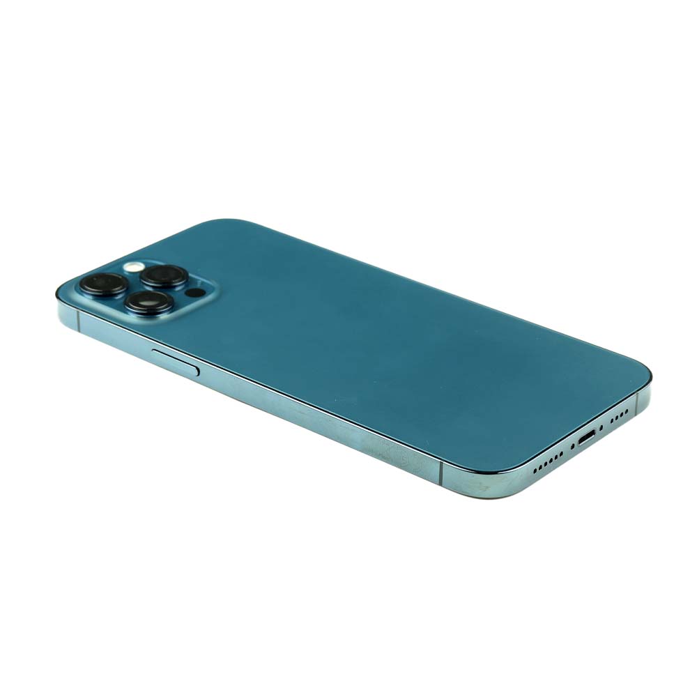 Rear Housing with small parts (US Version) For iPhone 12 Pro Max Blue Pulled