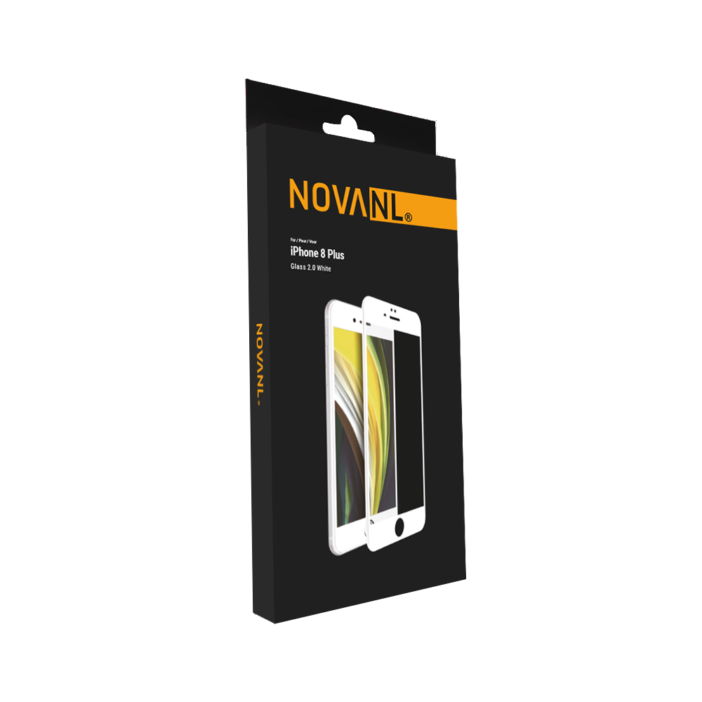 NOVANL GlassProtector Pro (Edge to Edge) For iPhone 8 Plus White