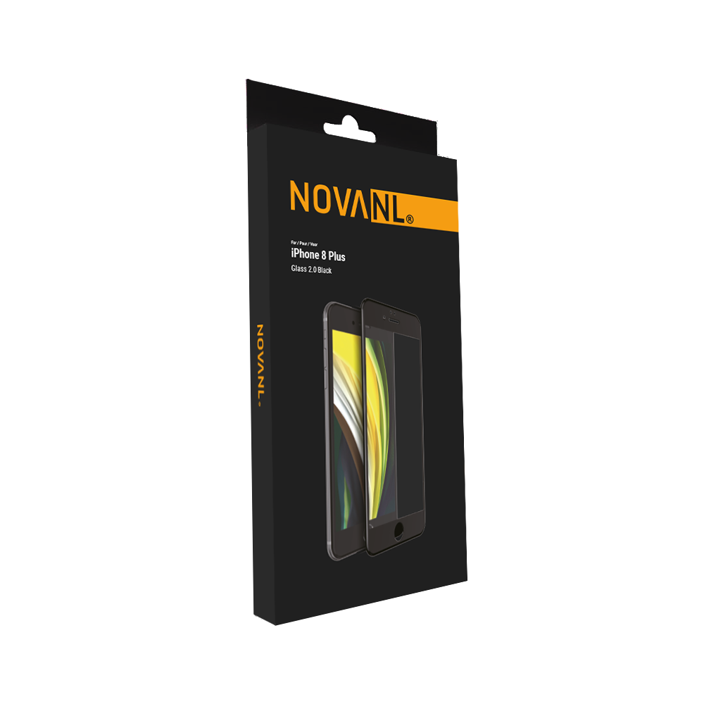 NOVANL GlassProtector Pro (Edge to Edge) For iPhone 8 Plus Black