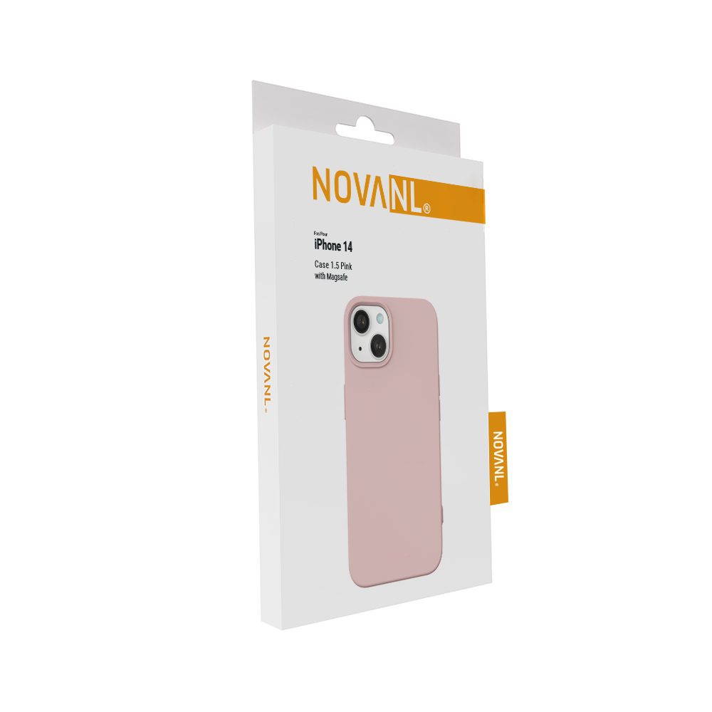 NOVANL SoftTouch Case (incl. Magnetics) For iPhone 14 Pink