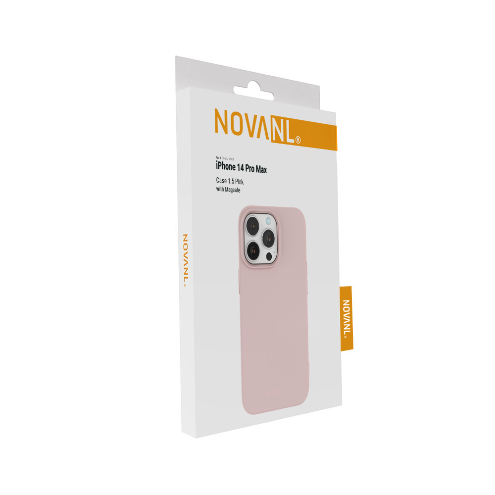 NOVANL SoftTouch Case (incl. Magnetics) For iPhone 14 Pro Max Pink