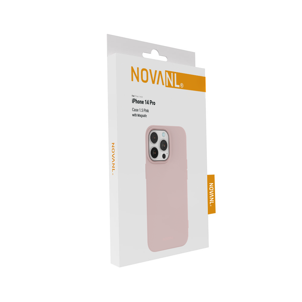 NOVANL SoftTouch Case (incl. Magnetics) For iPhone 14 Pro Pink