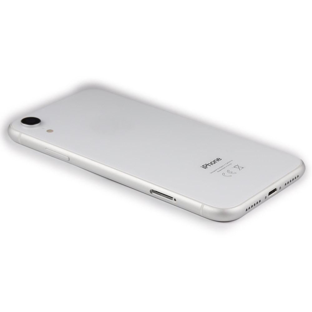 Rear Housing with small parts For iPhone Xr White Pulled