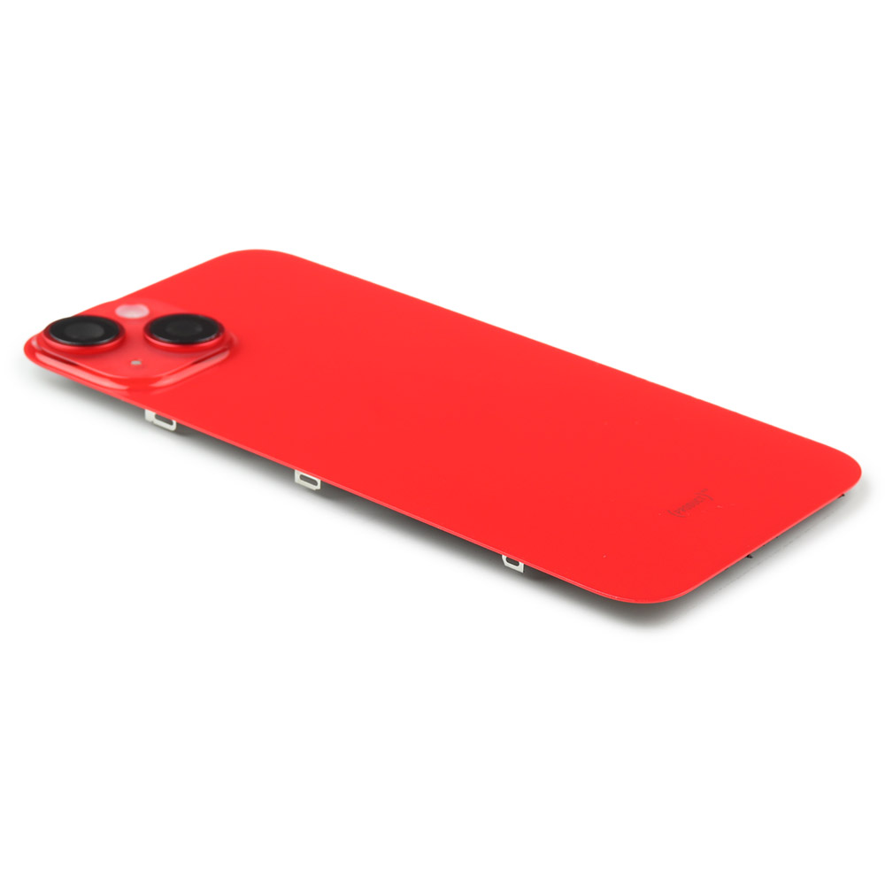 Back Cover incl. Camera lens, Flash Light and Wireless Charging For iPhone 14 Red Pulled