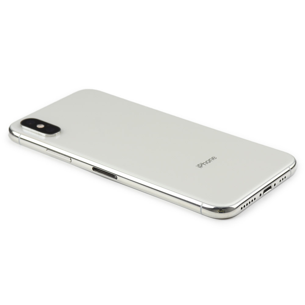 Rear Housing with small parts For iPhone Xs White Pulled