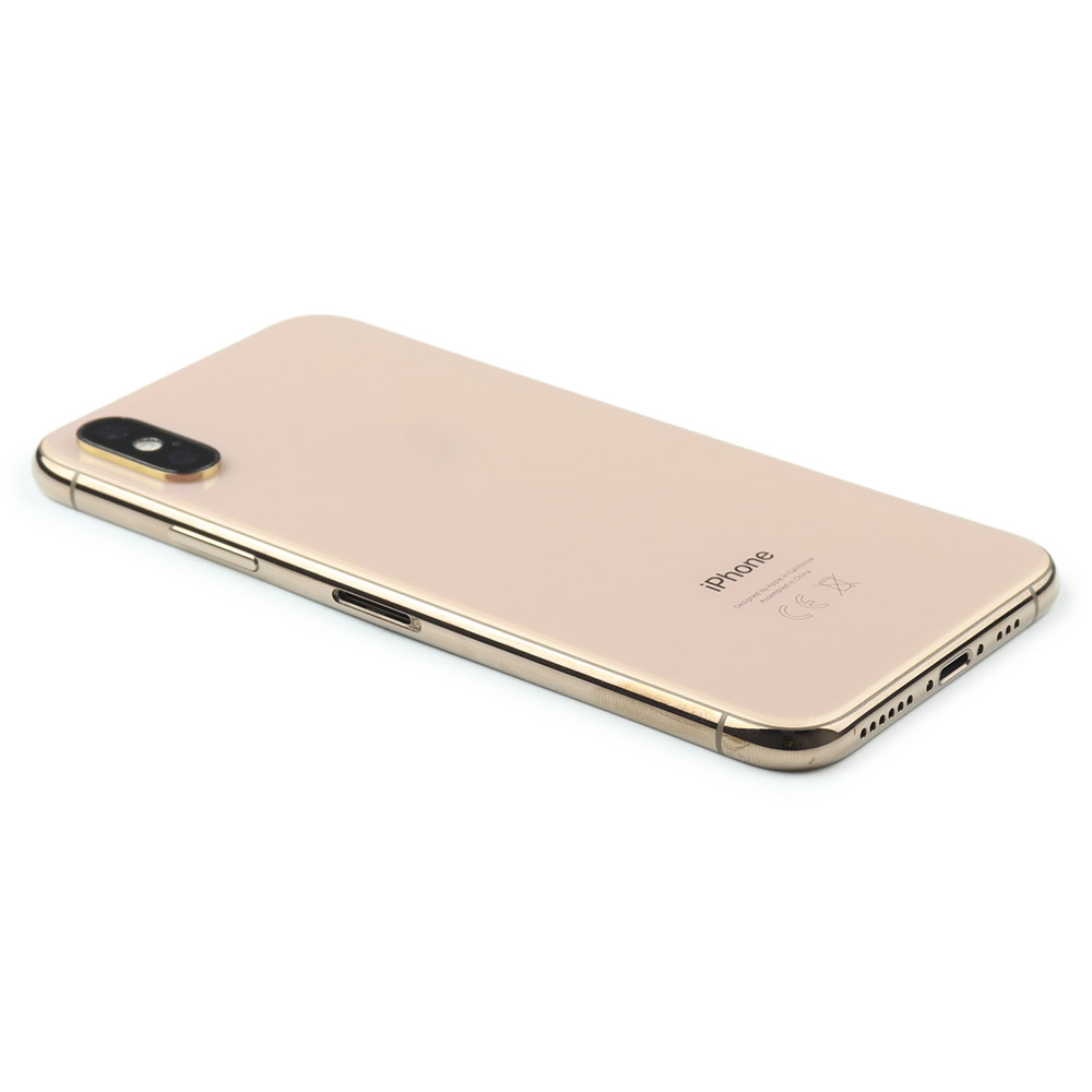Rear Housing with small parts For iPhone Xs Gold Pulled