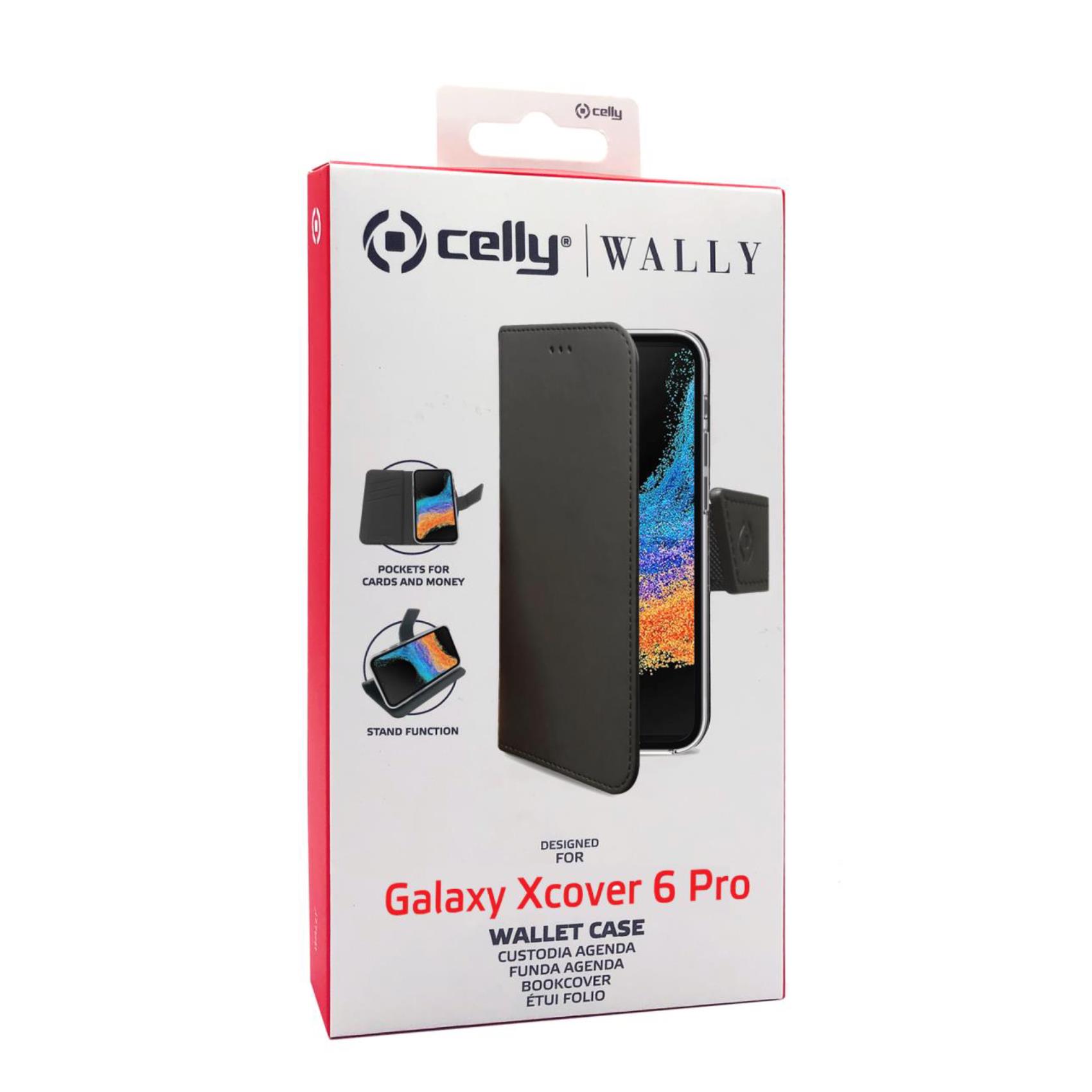 Galaxy Celly Wally bookcase For Samsung Xcover 6 Pro Black