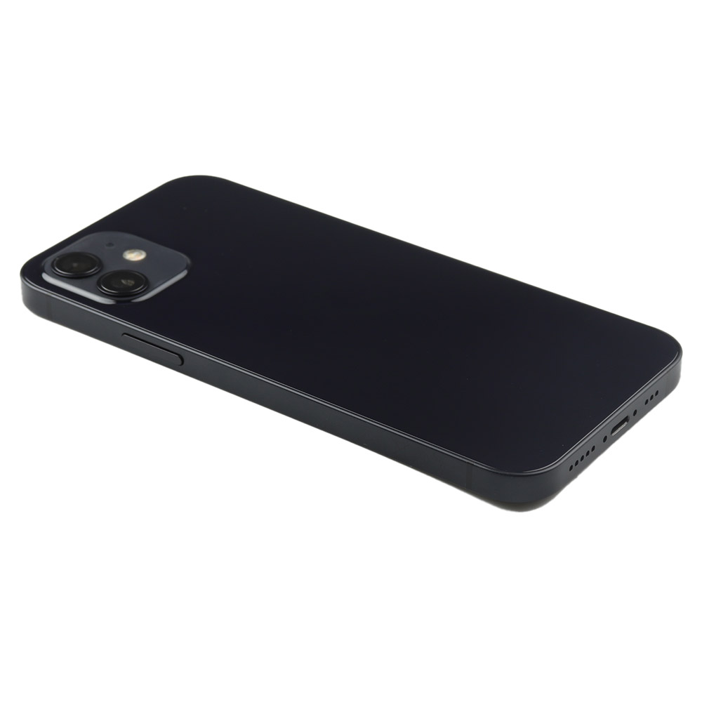 Rear Housing with small parts (EU Version) For iPhone 12 Black Pulled
