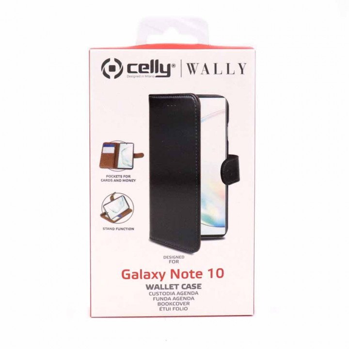 Celly Wally Galaxy Note10 Bookcase For Samsung Galaxy Note 10 Black