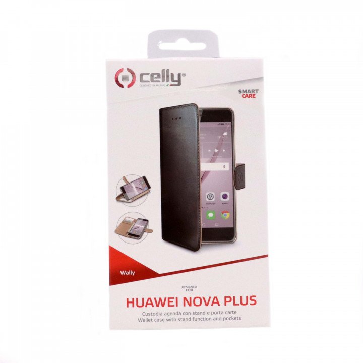 Celly Wally Bookcase For Huawei Nova Plus Black