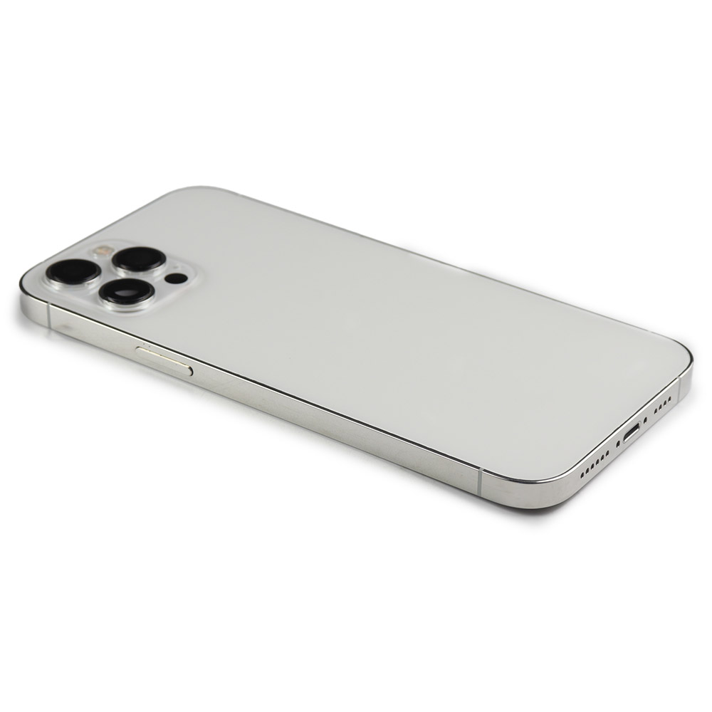 Rear Housing with small parts (EU Version) For iPhone 12 Pro Max Silver Pulled