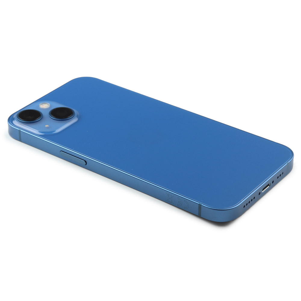 Rear Housing with small parts (EU Version) For iPhone 13 Blue Pulled