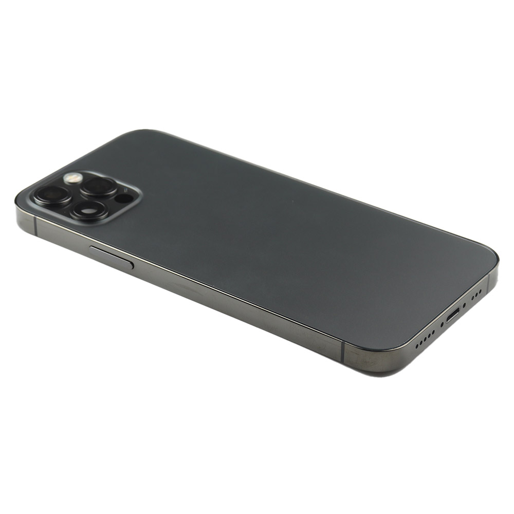 Rear Housing with small parts (EU Version) For iPhone 12 Pro Black Pulled
