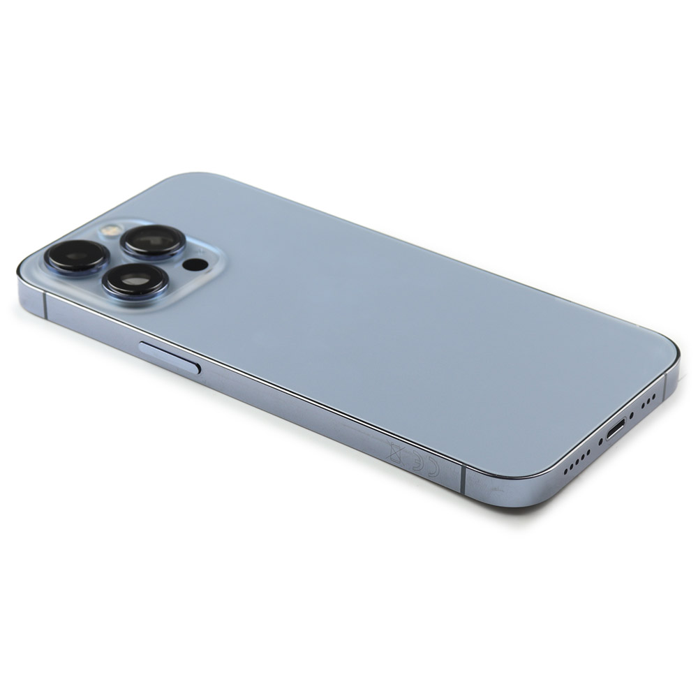 Rear Housing with small parts (EU Version) For iPhone 13 Pro Blue Pulled