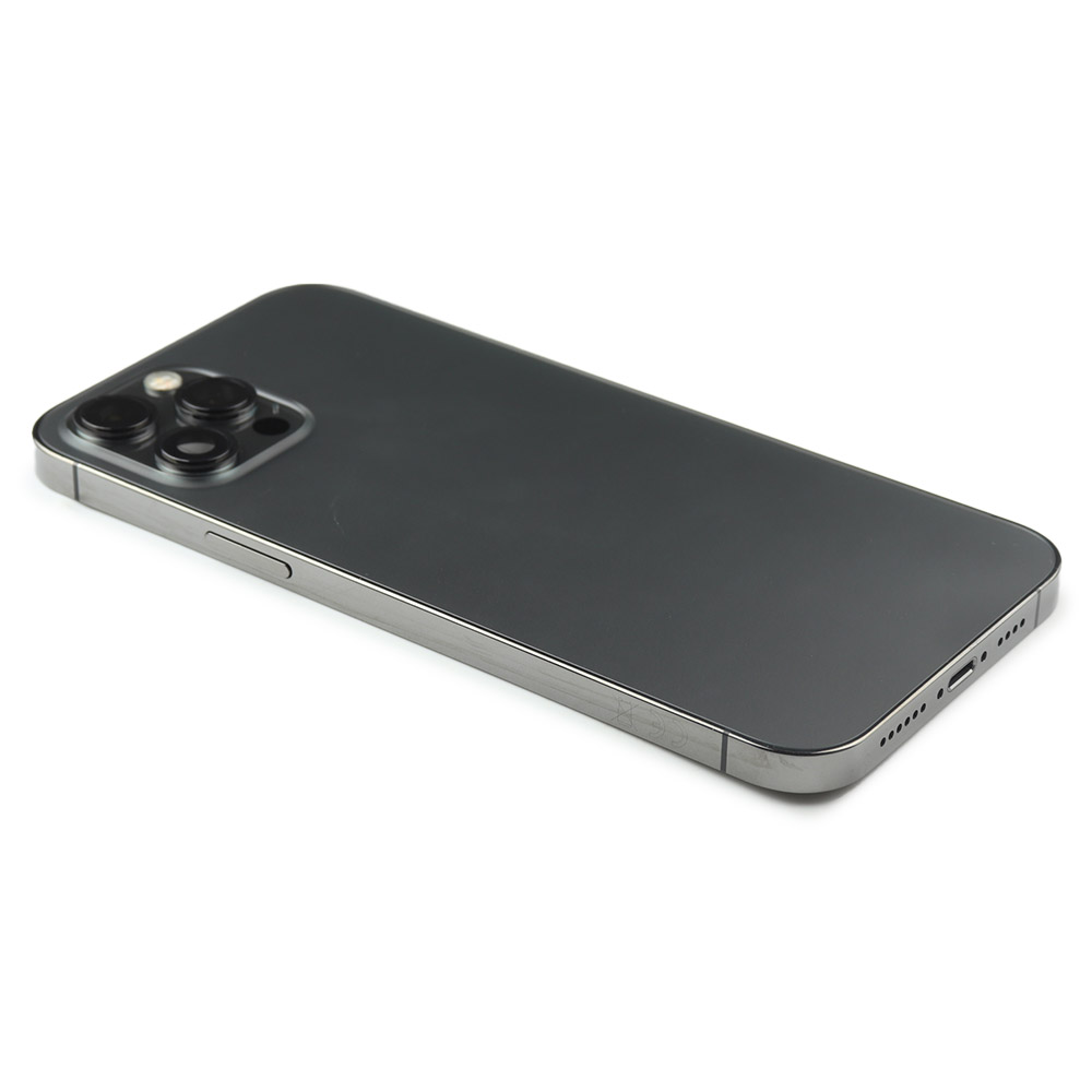Rear Housing with small parts (EU Version) For iPhone 12 Pro Max Black Pulled