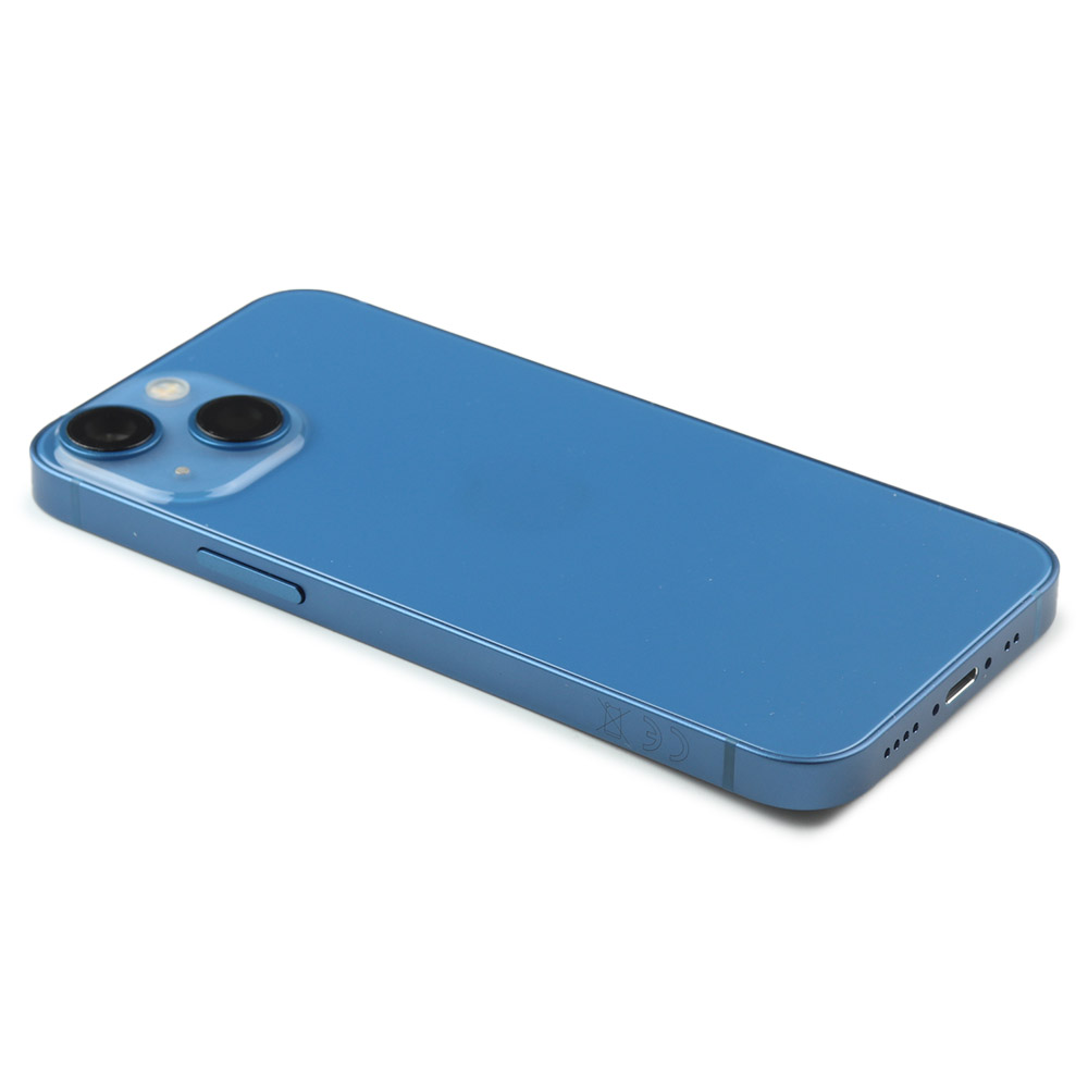 Rear Housing with small parts (EU Version) For iPhone 13 Mini Blue Pulled