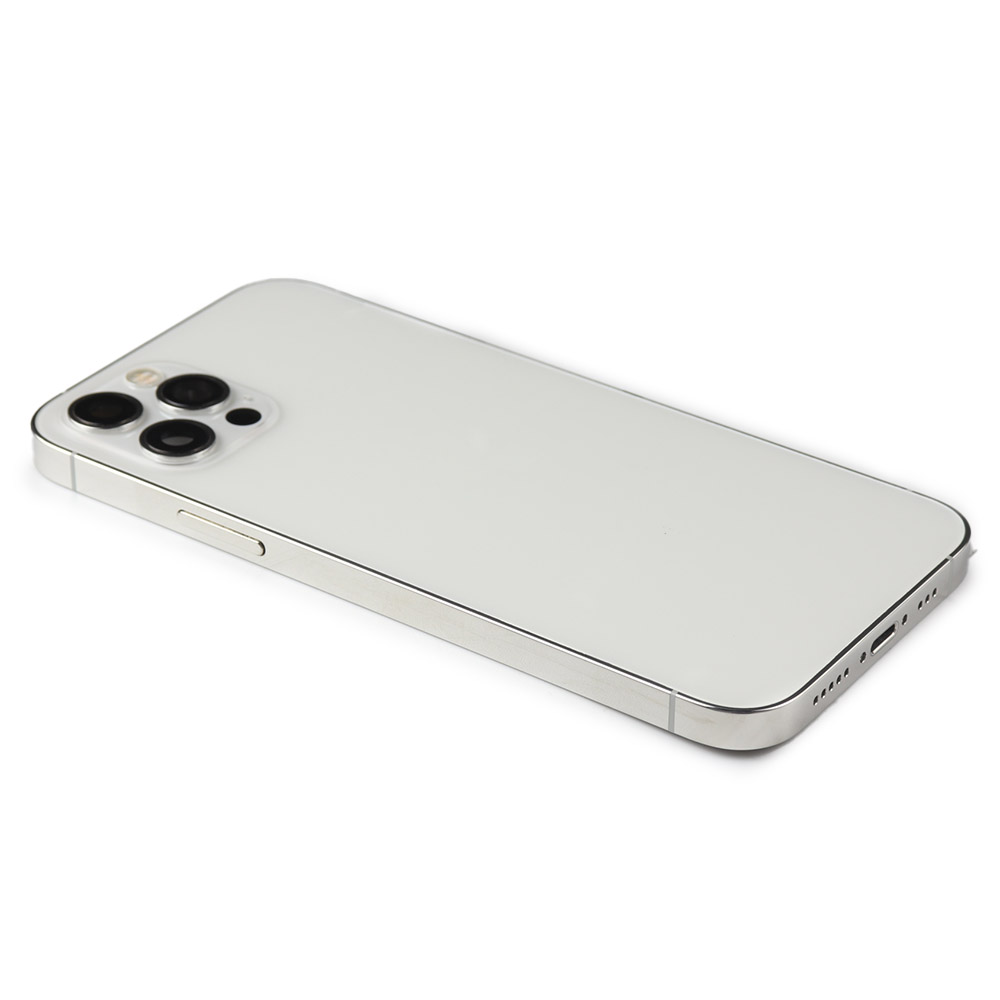 Rear Housing with small parts (EU Version) For iPhone 12 Pro White Pulled