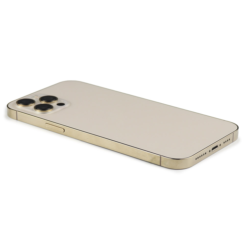 Rear Housing with small parts (EU Version) For iPhone 12 Pro Max Gold Pulled