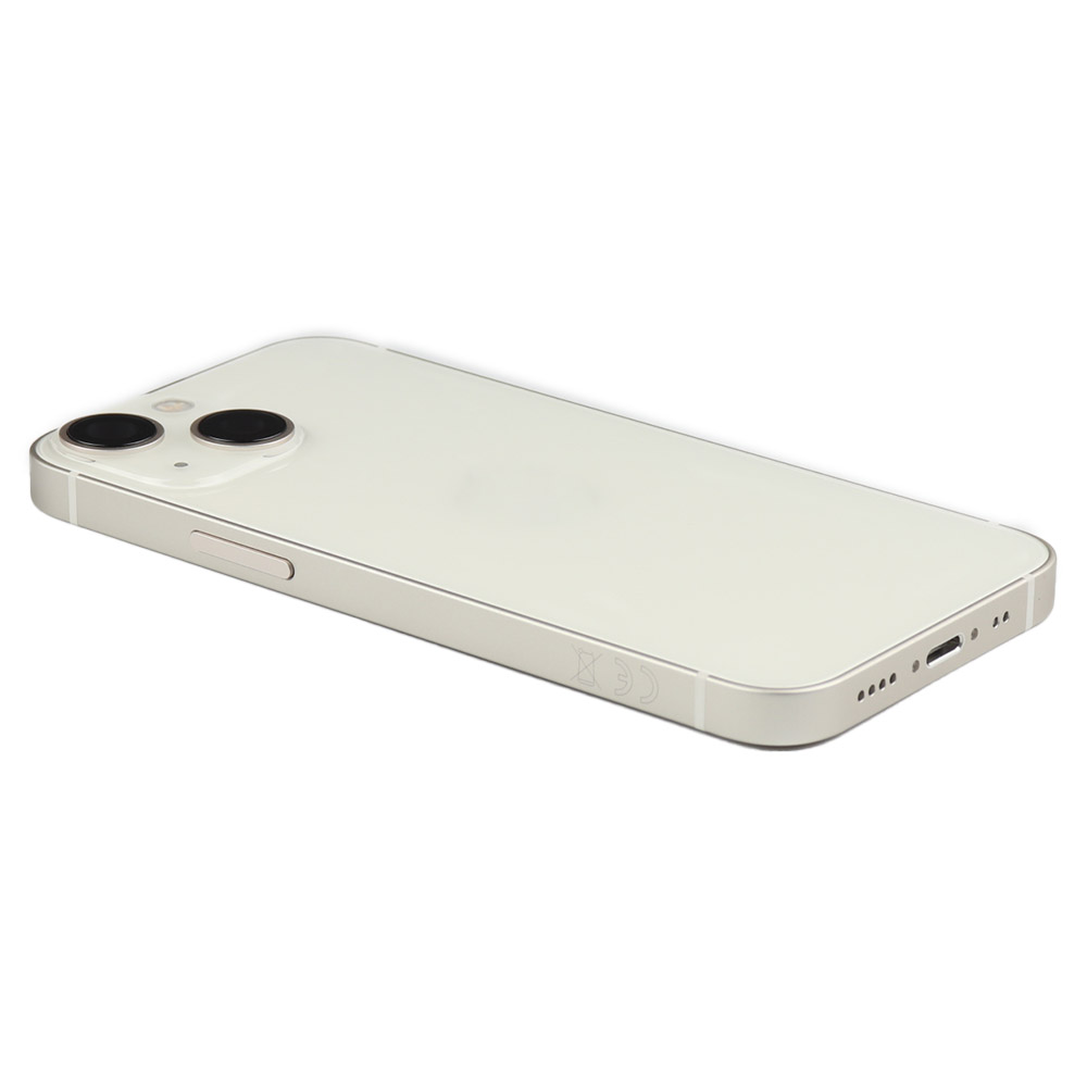 Rear Housing with small parts (EU Version) For iPhone 13 Mini White Pulled