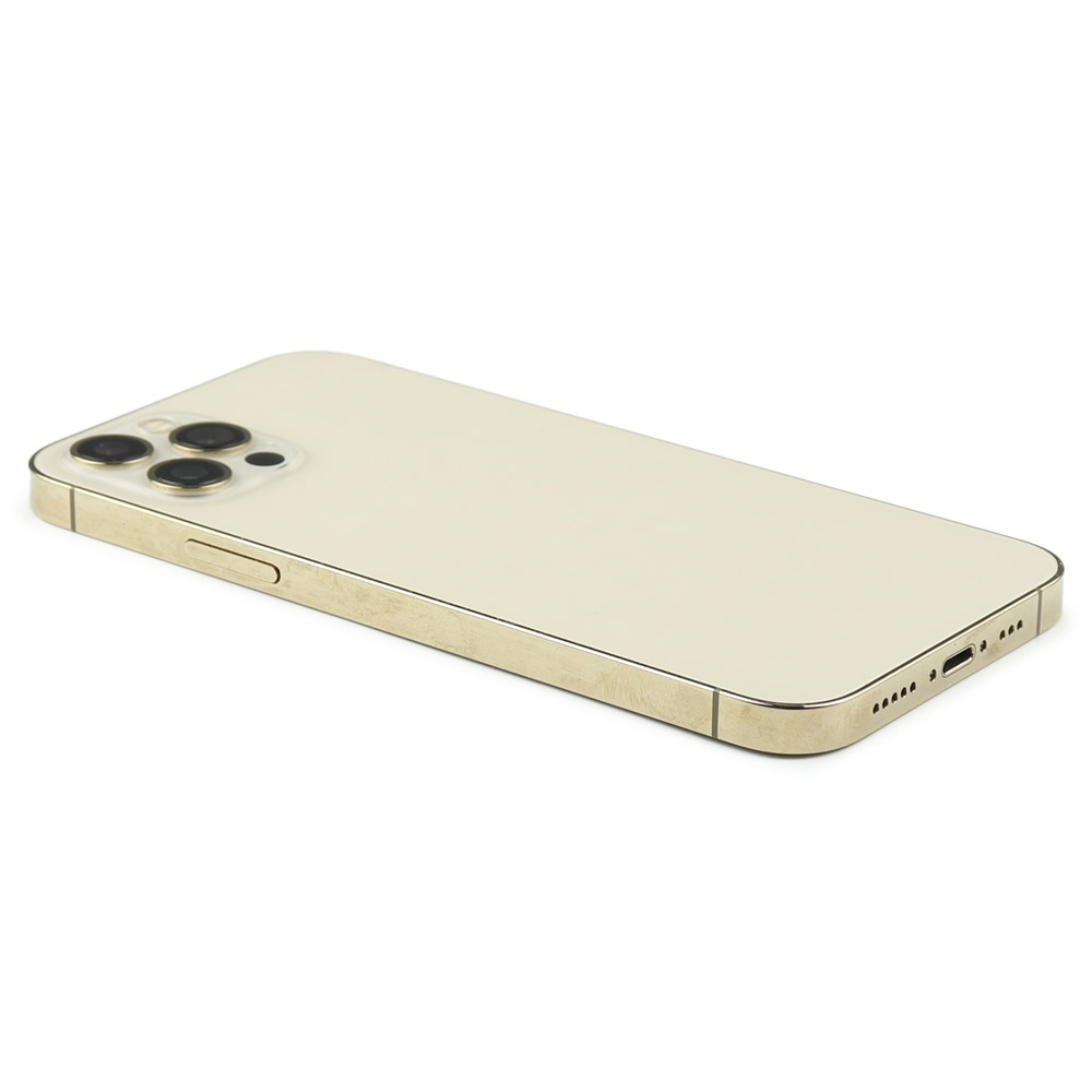 Rear Housing with small parts (EU Version) For iPhone 12 Pro Gold Pulled