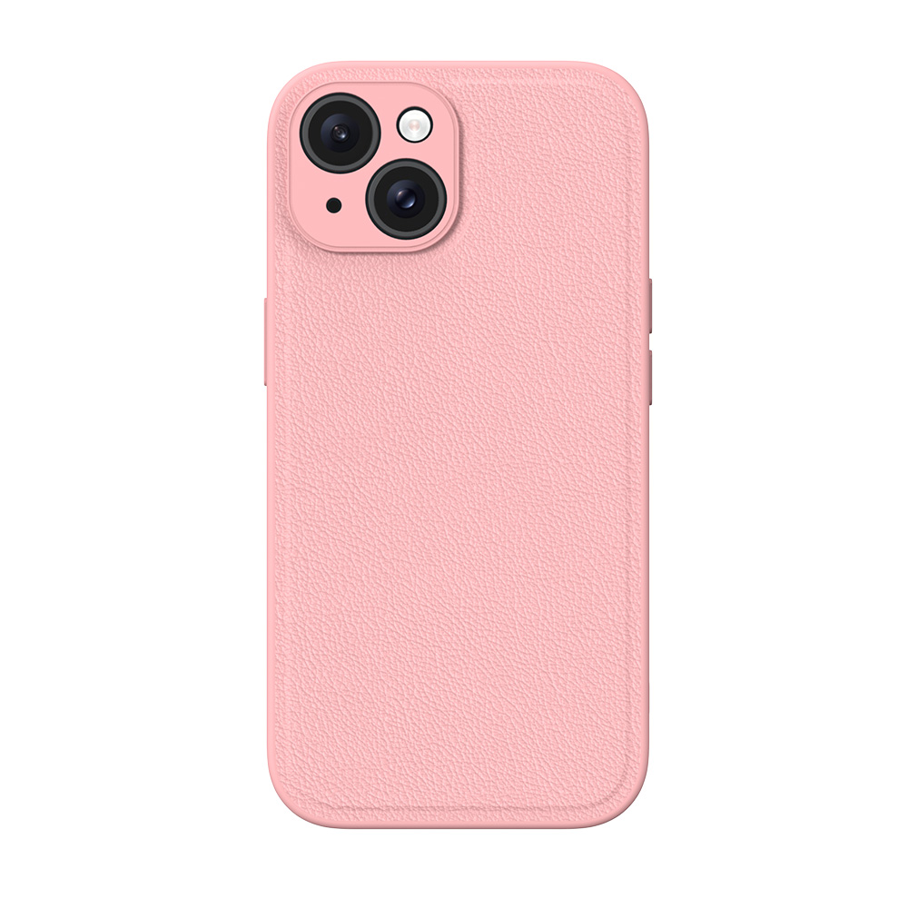 NOVANL SleekPU Leather For iPhone 15 Plus Pink