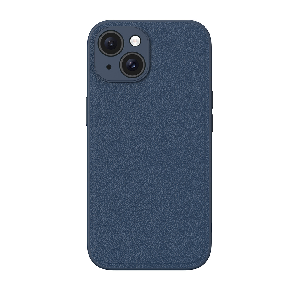 NOVANL SleekPU Leather For iPhone 15 Plus Dark Blue