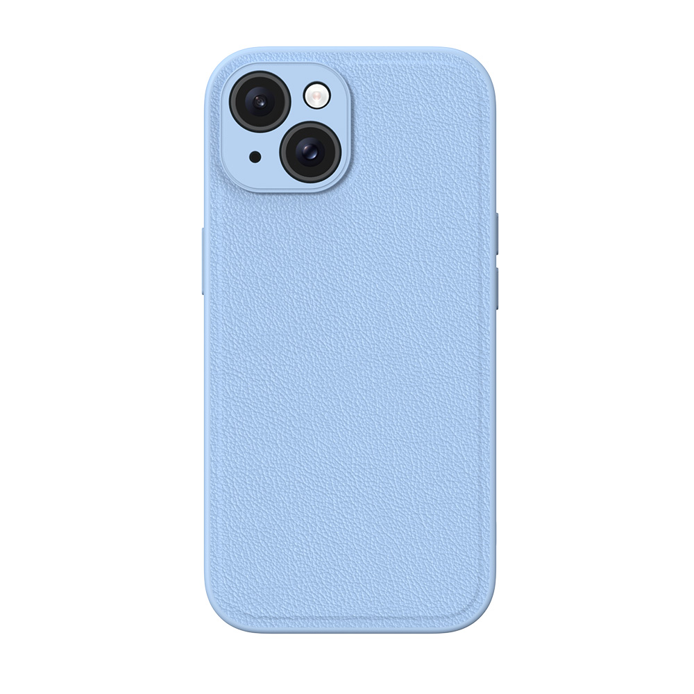 NOVANL SleekPU Leather For iPhone 15 Plus Blue