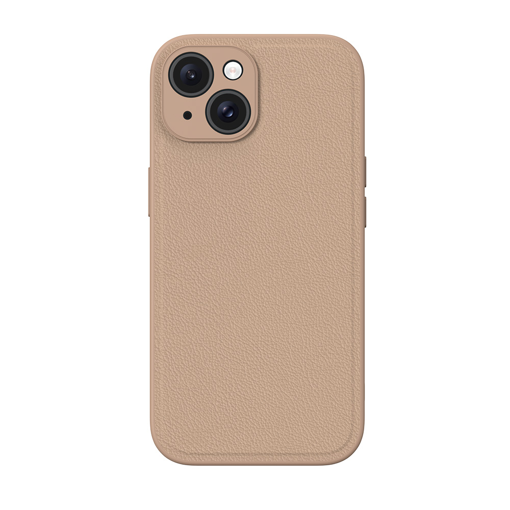 NOVANL SleekPU Leather For iPhone 15 Plus Brown