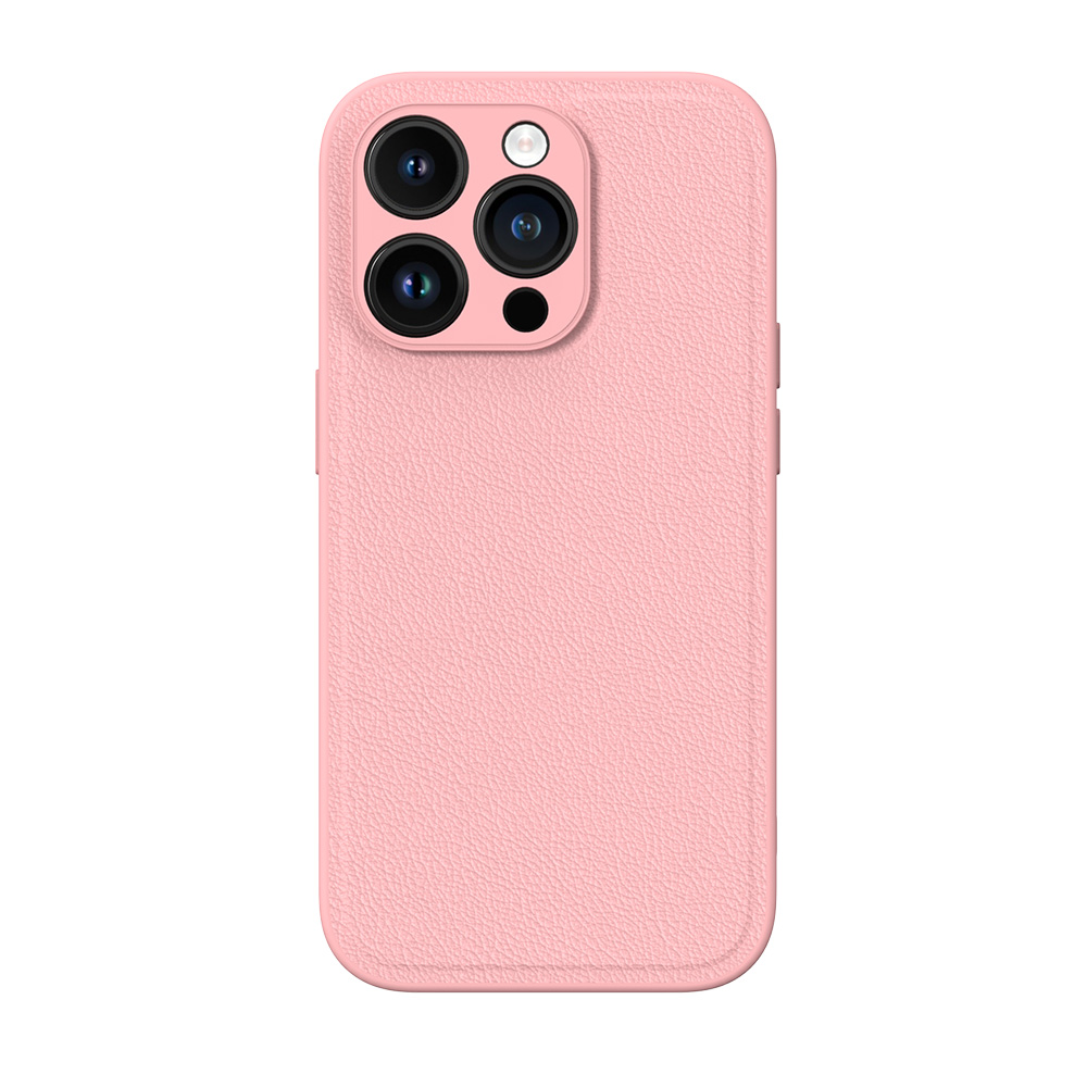 NOVANL SleekPU Leather For iPhone 14 Pro Max Pink